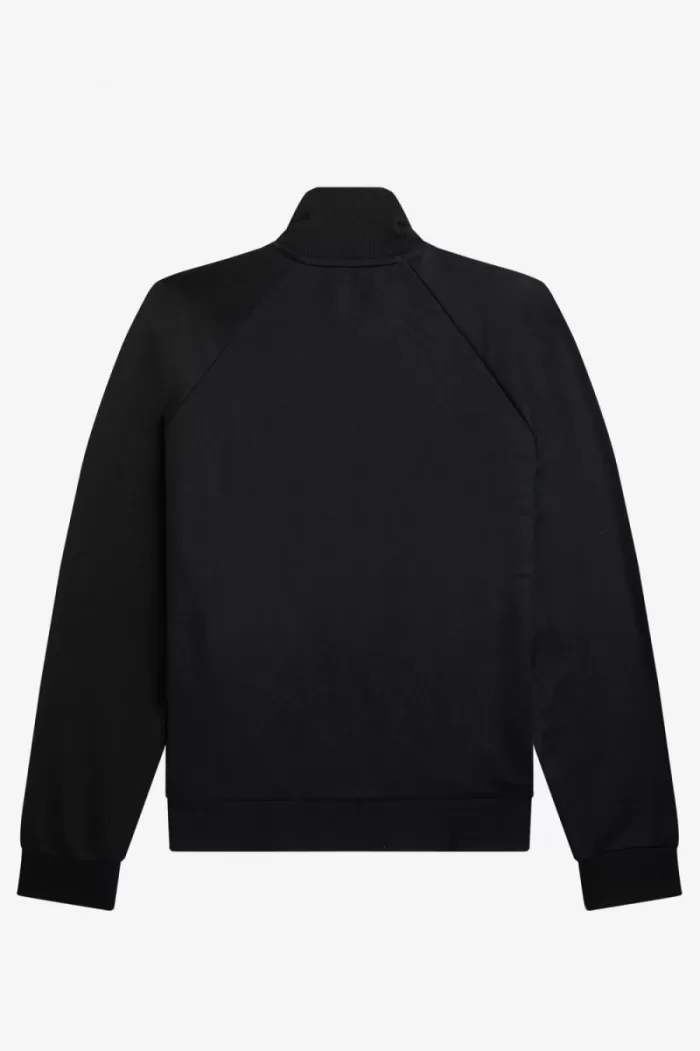 Fred Perry Contrast Panel Men’s Track Jackets Black FUKLT7103