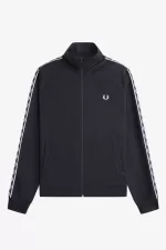 Fred Perry Contrast Tape Men’s Track Jackets Navy Navy EYZSJ5862