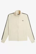 Fred Perry Contrast Tape Men’s Track Jackets Oatmeal Warm Grey IWYRF2508