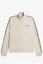 Fred Perry Contrast Tape Men’s Track Jackets Light Mint Black TCSOY8127