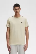 Fred Perry Contrast Tape Ringer Men’s T-Shirt Light Mint Black OBDZG6390