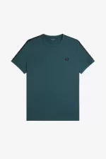 Fred Perry Contrast Tape Ringer Men’s T-Shirt Petrol Blue Black UPIVO0635