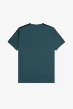 Fred Perry Contrast Tape Ringer Men’s T-Shirt Petrol Blue Black UPIVO0635