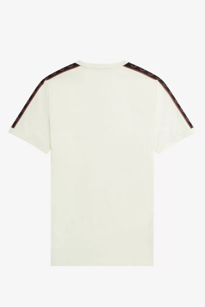 Fred Perry Contrast Tape Ringer Men’s T-Shirt Beige Whisky Brown DPZGL2906