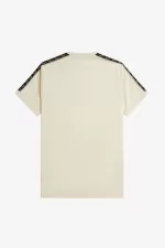 Fred Perry Contrast Tape Ringer Men’s T-Shirt Oatmeal Warm Grey YARFZ8367