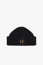 Fred Perry Cotton Rib Men’s Caps Black Green BWQZP9450