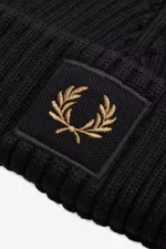 Fred Perry Cotton Rib Men’s Caps Black Green BWQZP9450