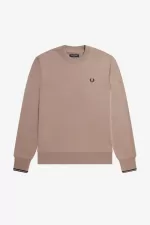 Fred Perry Crew Neck Men’s Sweatshirts Dark Pink Black RWOAM5198