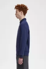 Fred Perry Crew Neck Men’s Sweatshirts French Navy Whisky Brown YJOUR5793