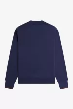 Fred Perry Crew Neck Men’s Sweatshirts French Navy Whisky Brown YJOUR5793