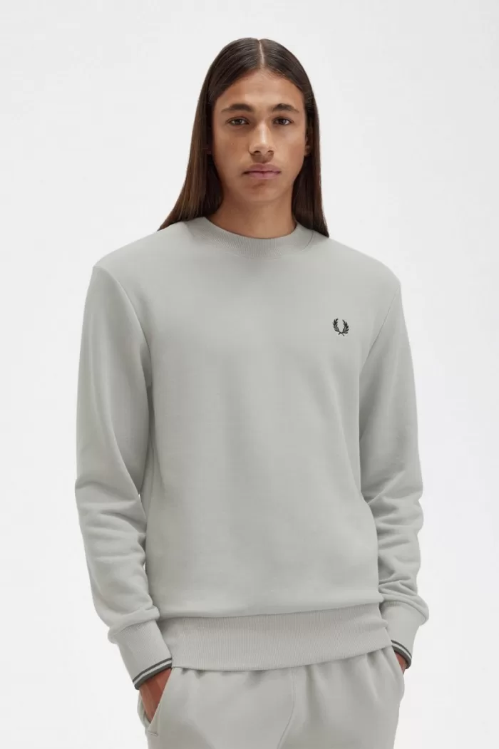 Fred Perry Crew Neck Men’s Sweatshirts Grey ZITHA4281