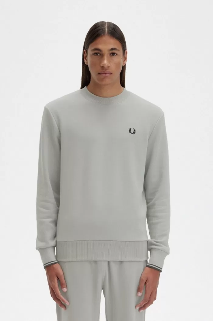 Fred Perry Crew Neck Men’s Sweatshirts Grey ZITHA4281