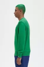 Fred Perry Crew Neck Men’s Sweatshirts Green XVAPS2781