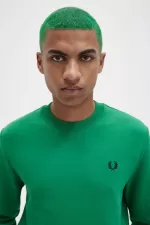 Fred Perry Crew Neck Men’s Sweatshirts Green XVAPS2781