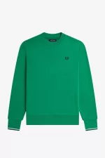 Fred Perry Crew Neck Men’s Sweatshirts Green XVAPS2781