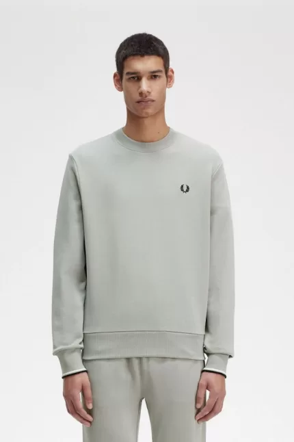 Fred Perry Crew Neck Men’s Sweatshirts Grey YDXNZ0146