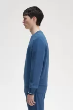 Fred Perry Crew Neck Men’s Sweatshirts Midnight Blue MOHYB3084