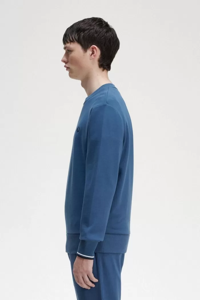 Fred Perry Crew Neck Men’s Sweatshirts Midnight Blue MOHYB3084