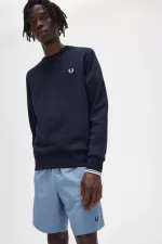 Fred Perry Crew Neck Men’s Sweatshirts Navy NXGDY1497