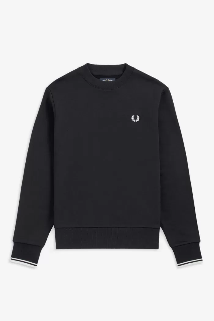 Fred Perry Crew Neck Men’s Sweatshirts Navy NXGDY1497