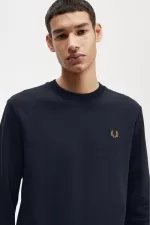 Fred Perry Crew Neck Men’s Sweatshirts Navy Dark Coffee ZLVRI0358