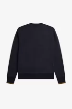 Fred Perry Crew Neck Men’s Sweatshirts Navy Dark Coffee ZLVRI0358