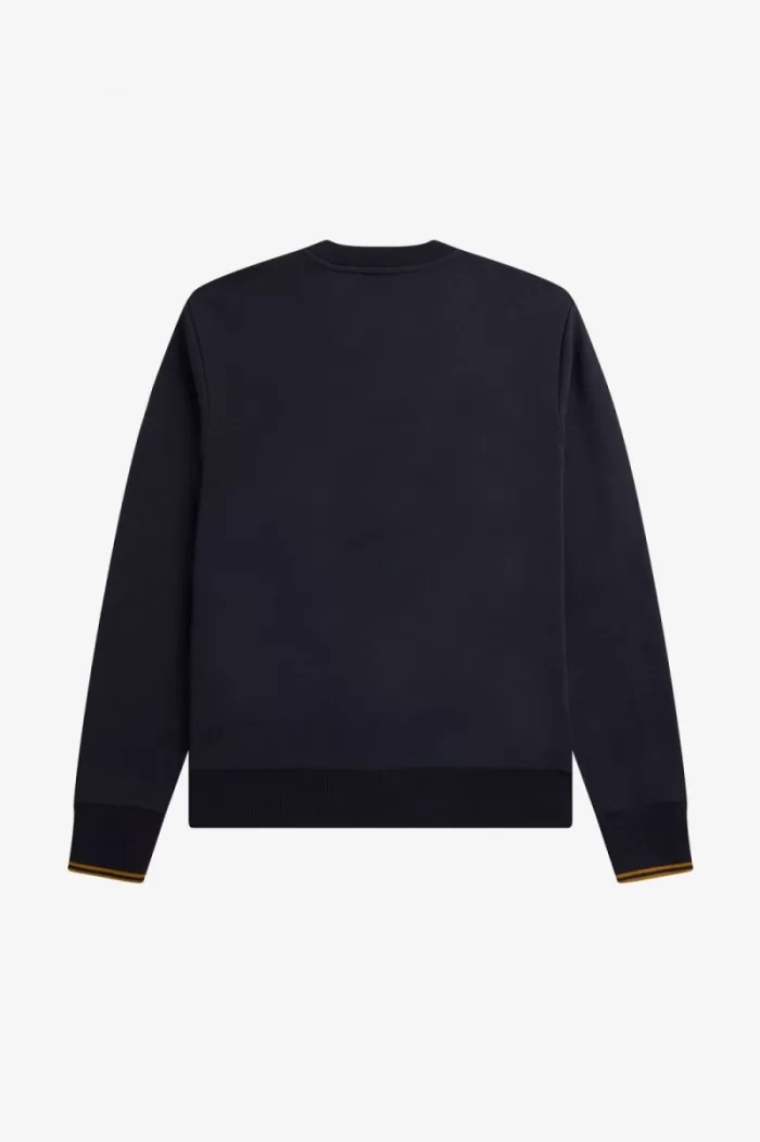 Fred Perry Crew Neck Men’s Sweatshirts Navy Dark Coffee ZLVRI0358