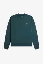 Fred Perry Crew Neck Men’s Sweatshirts Petrol Blue GJZDA4710