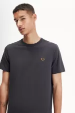 Fred Perry Crew Neck Men’s T-Shirt Anchor Grey Dark Coffee QZWRM5604