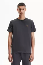 Fred Perry Crew Neck Men’s T-Shirt Anchor Grey Dark Coffee QZWRM5604