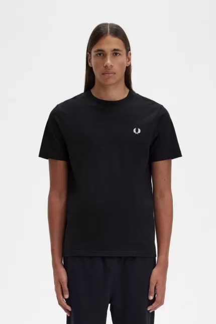 Fred Perry Crew Neck Men’s T-Shirt Black DOUTL2153