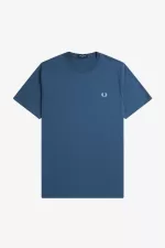 Fred Perry Crew Neck Men’s T-Shirt Midnight Blue Light Aqua OQRTE2809