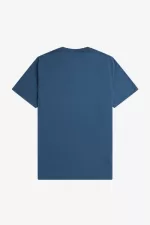 Fred Perry Crew Neck Men’s T-Shirt Midnight Blue Light Aqua OQRTE2809