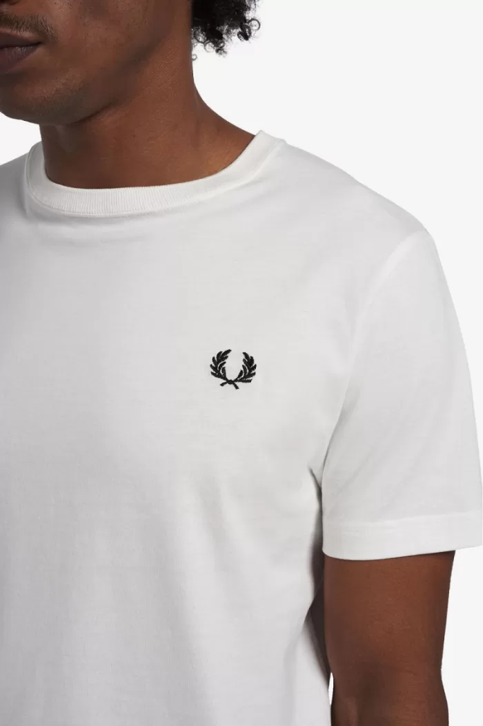 Fred Perry Crew Neck Men’s T-Shirt Snow White ERHWV4658