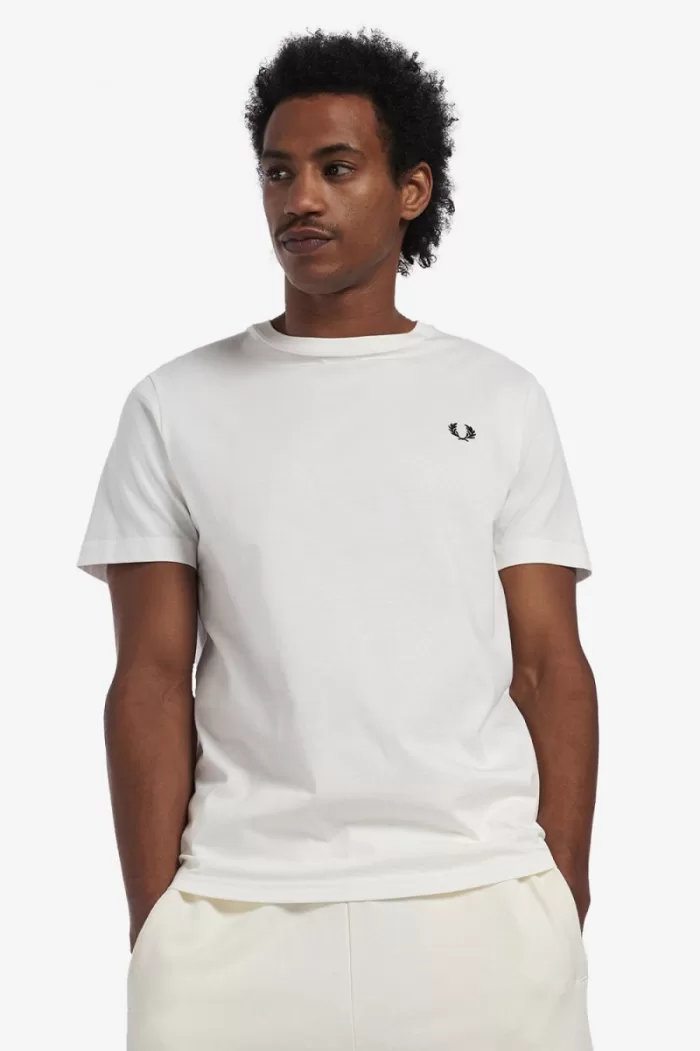 Fred Perry Crew Neck Men’s T-Shirt Snow White ERHWV4658