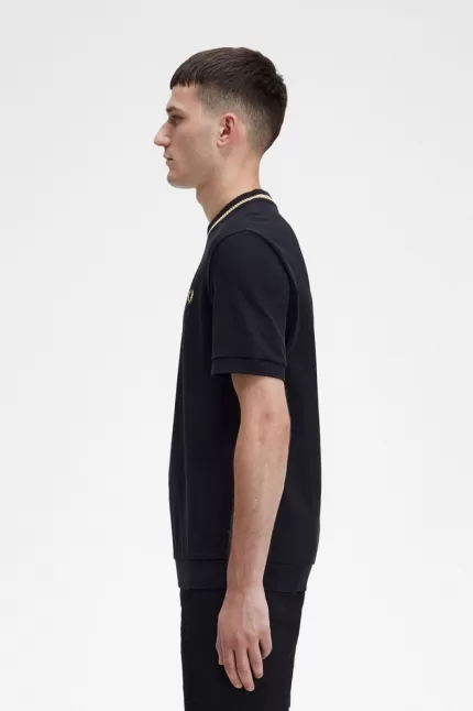 Fred Perry Crew Neck Piqué Men’s T-Shirt Black JEIMS0853