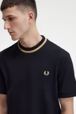 Fred Perry Crew Neck Piqué Men’s T-Shirt Black JEIMS0853