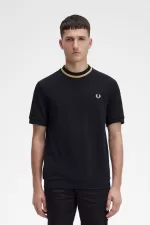 Fred Perry Crew Neck Piqué Men’s T-Shirt Black JEIMS0853