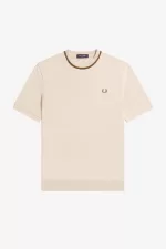 Fred Perry Crew Neck Piqué Men’s T-Shirt Oatmeal LFINK7468