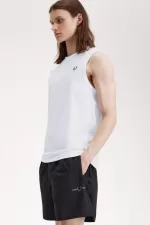 Fred Perry Crew Neck Vest Men’s T-Shirt White LGWRS0529