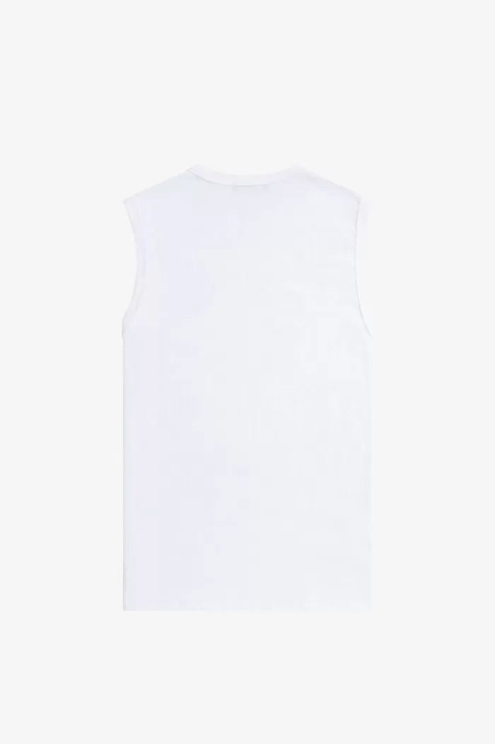 Fred Perry Crew Neck Vest Men’s T-Shirt White LGWRS0529