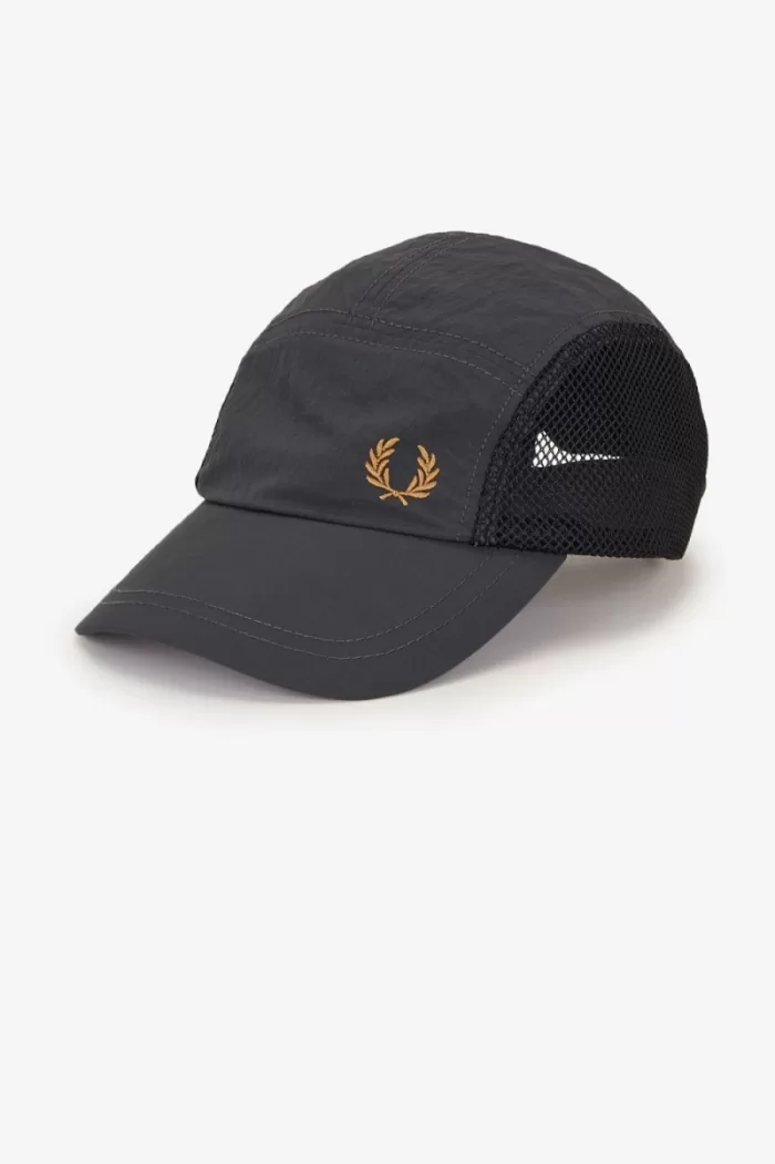 Fred Perry Crinkle Nylon Mesh Men’s Caps Anchor Grey IUSKZ4521