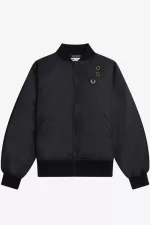 Fred Perry Embroidered Bomber Women’s Jackets Black EFUWG6831