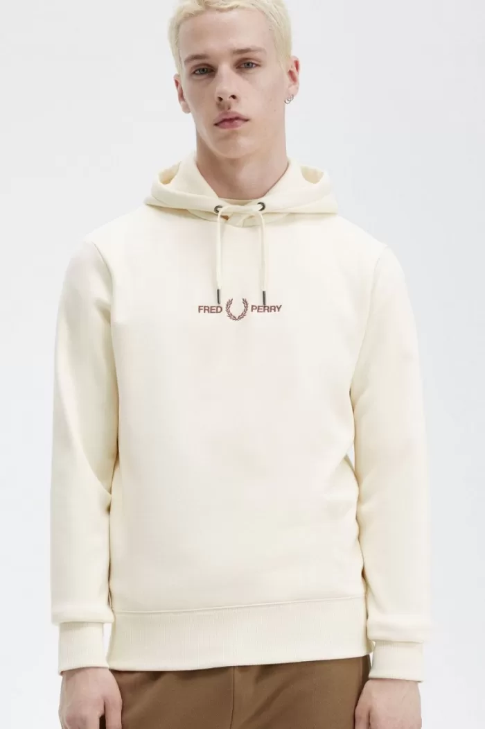 Fred Perry Embroidered Hooded Men’s Sweatshirts Beige ICTMO4237