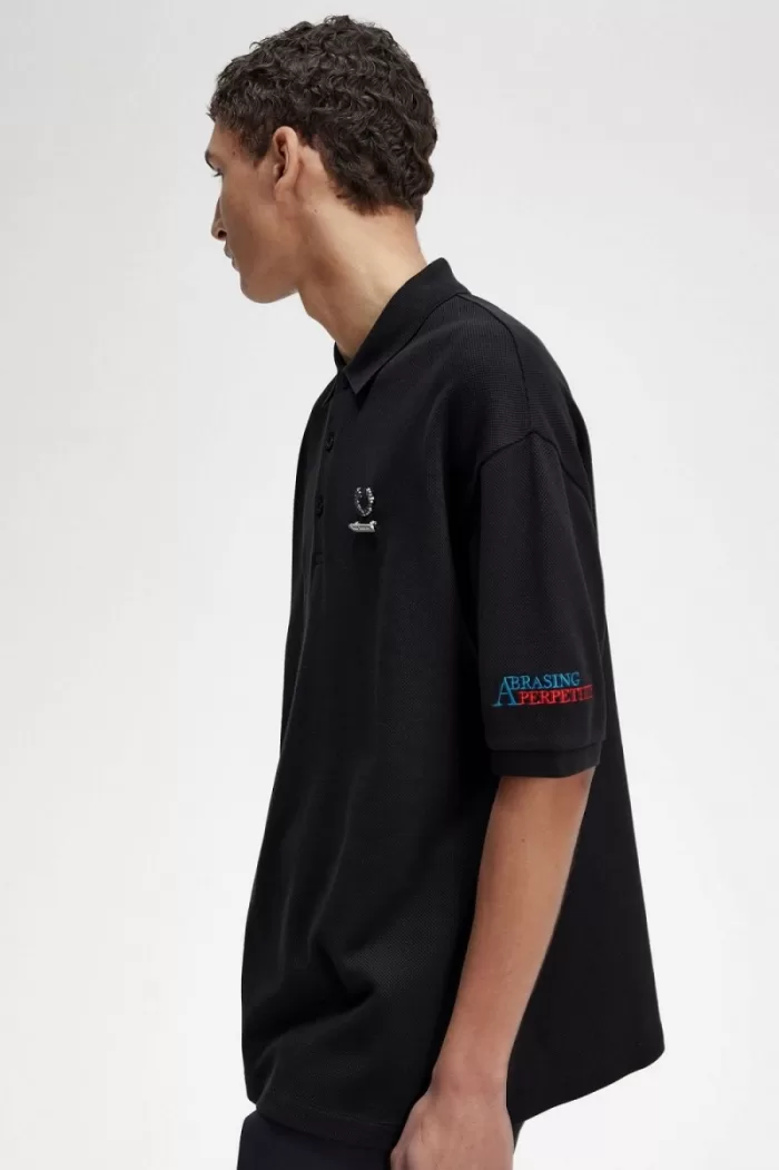 Fred Perry Embroidered Men’s Polo Shirt Black CTGMK2965