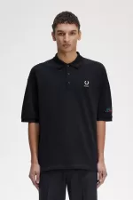 Fred Perry Embroidered Men’s Polo Shirt Black CTGMK2965