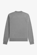 Fred Perry Embroidered Men’s Sweatshirts Grey Marl Ash Blue Black KQWXE7325