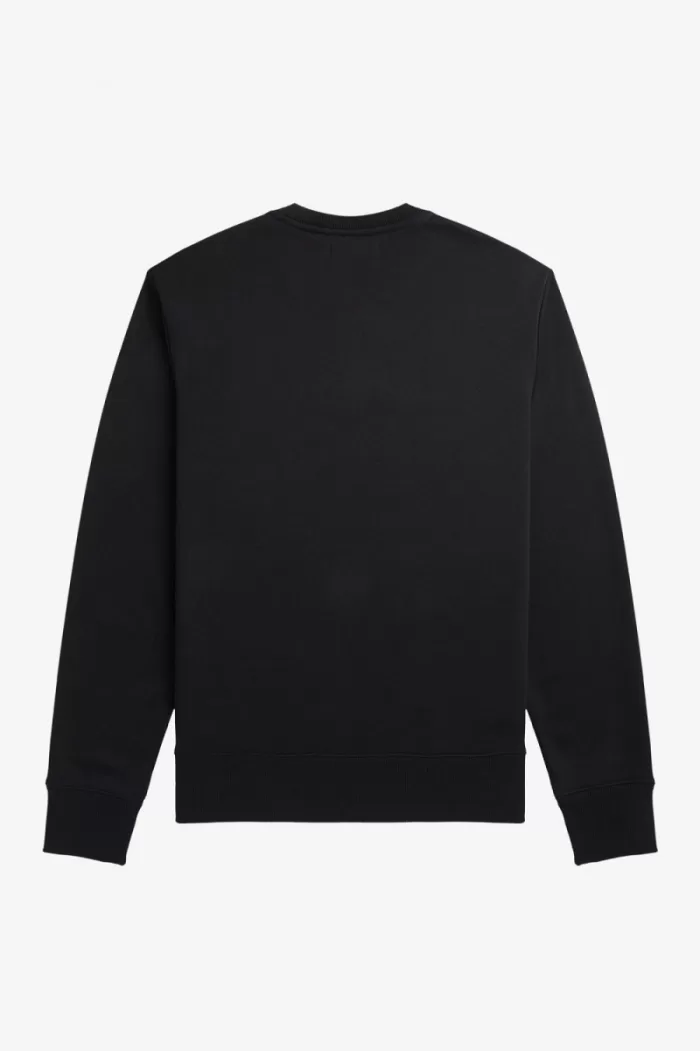 Fred Perry Embroidered Men’s Sweatshirts Black EXBAK2098