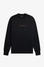 Fred Perry Embroidered Men’s Sweatshirts Navy MULQJ7624