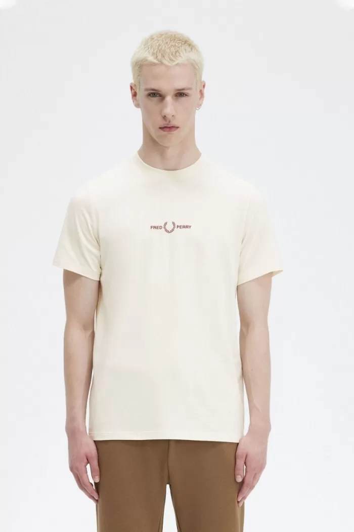 Fred Perry Embroidered Men’s T-Shirt Beige XLVNC3456